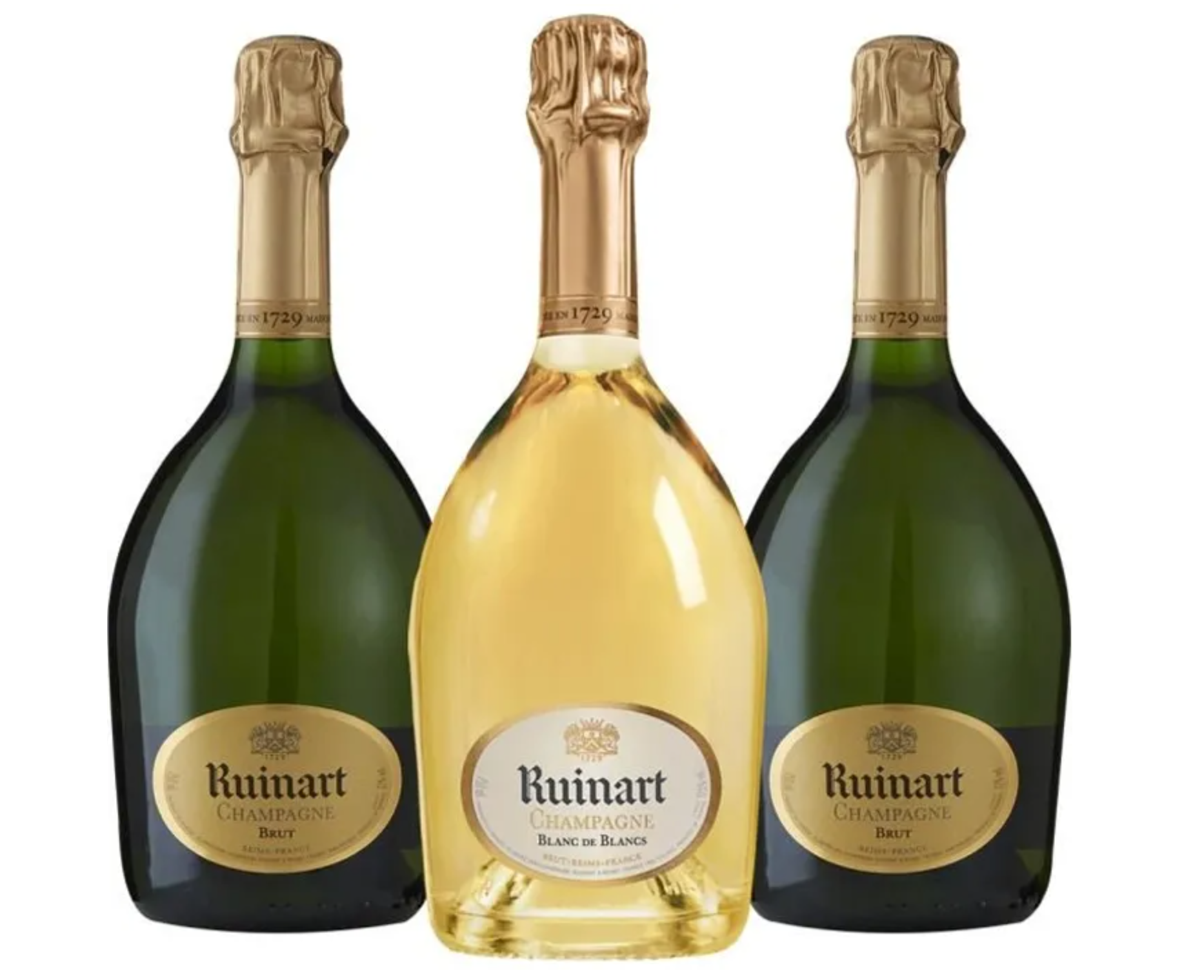 Champagner-Set mit 3 Flaschen – 2× “R” Brut + 1× Blanc de Blancs – 3×75cl
